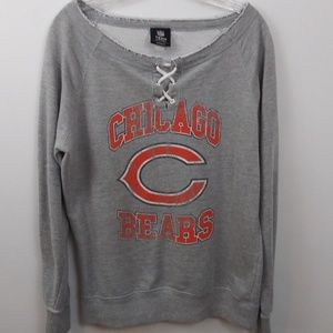 Chicago Bears NFL Team Grey Sweatshirt lace up
